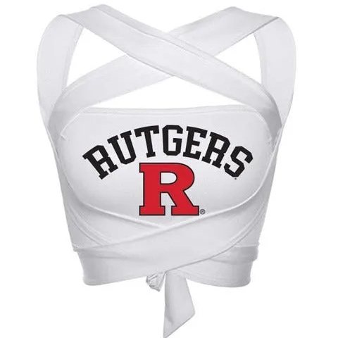Rutgers White Multi Way Bandeau Top