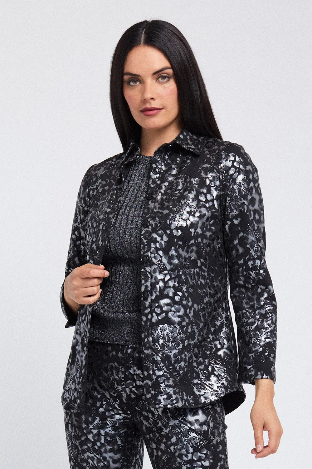 Ruth Shirt Jacket - Metallic Safari: FINAL SALE