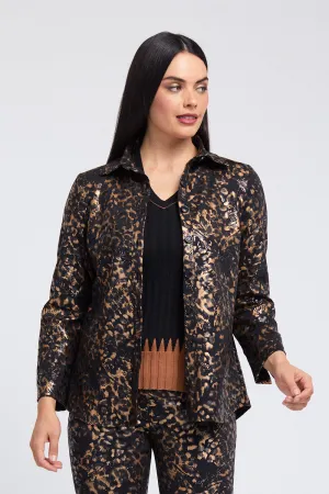 Ruth Shirt Jacket - Metallic Safari: FINAL SALE
