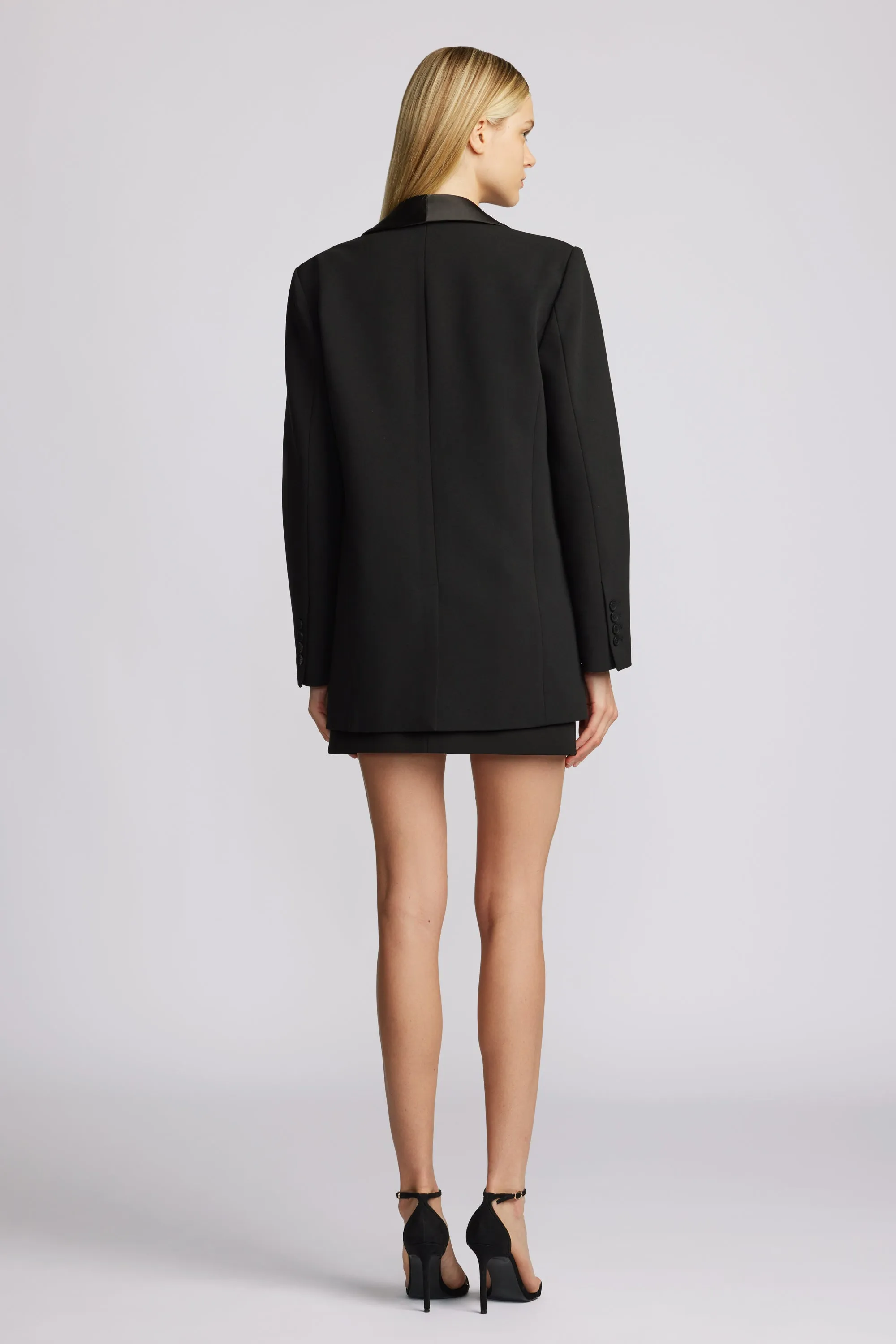 SATIN TRIMMED BLAZER