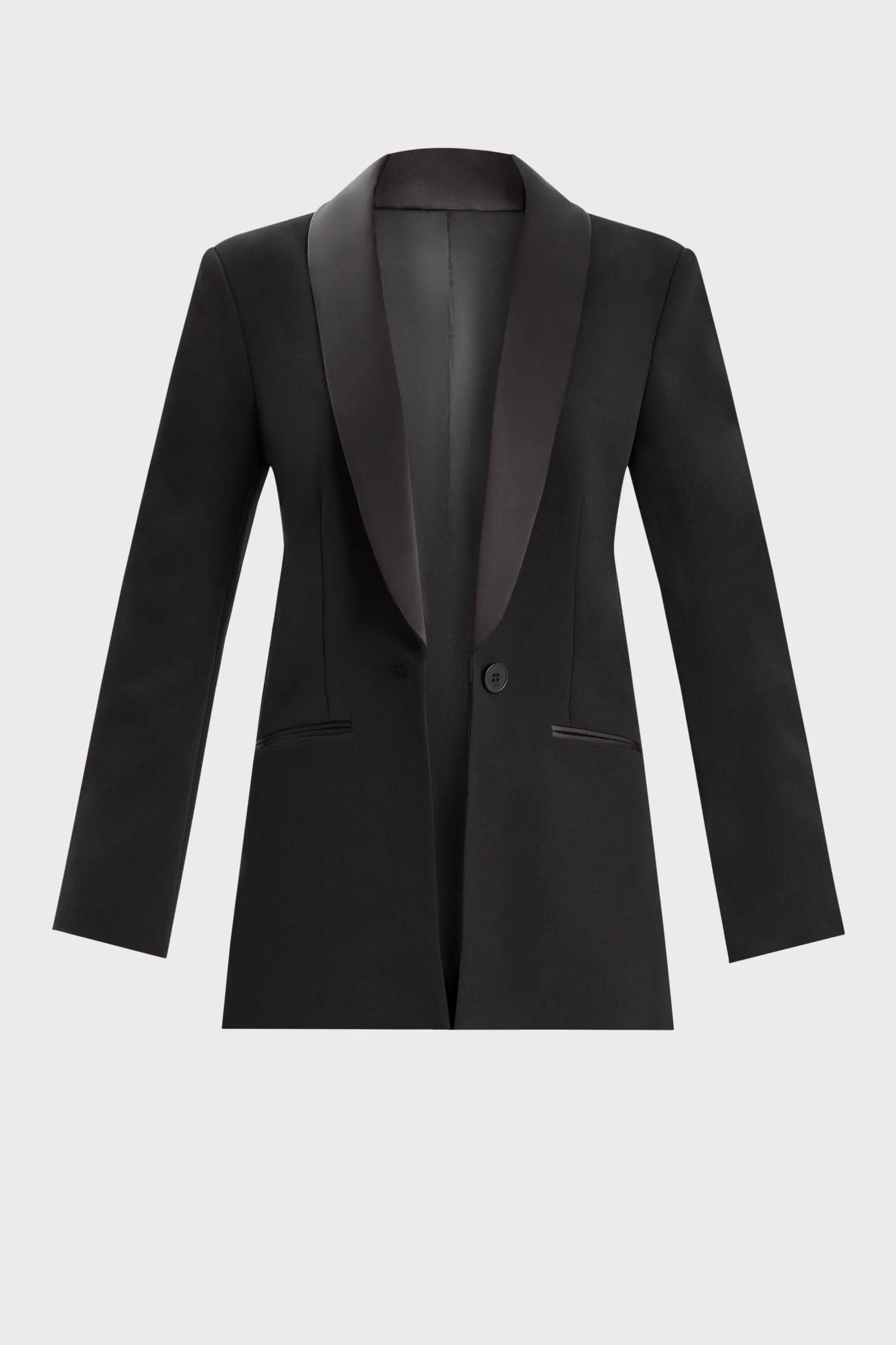 SATIN TRIMMED BLAZER