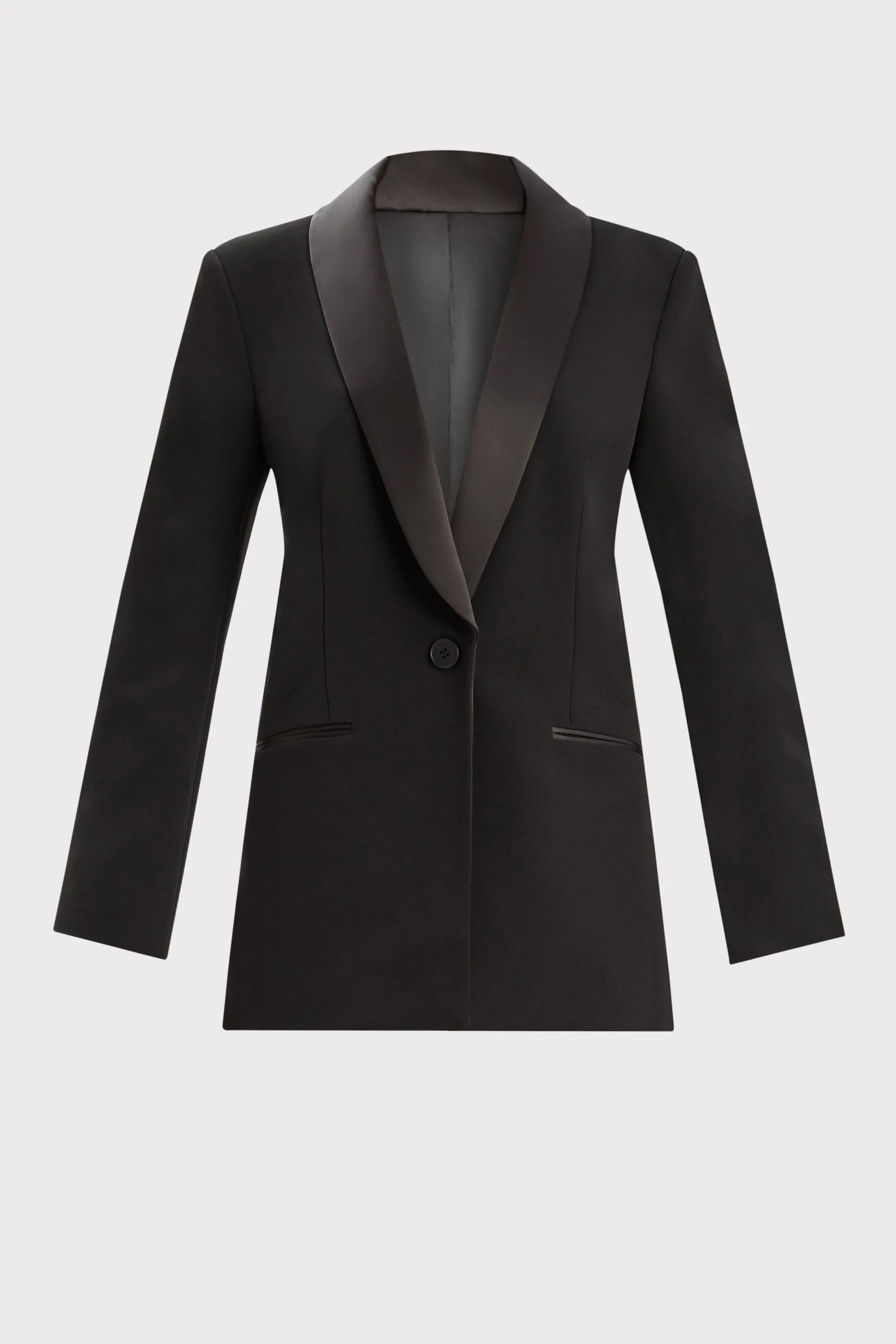 SATIN TRIMMED BLAZER
