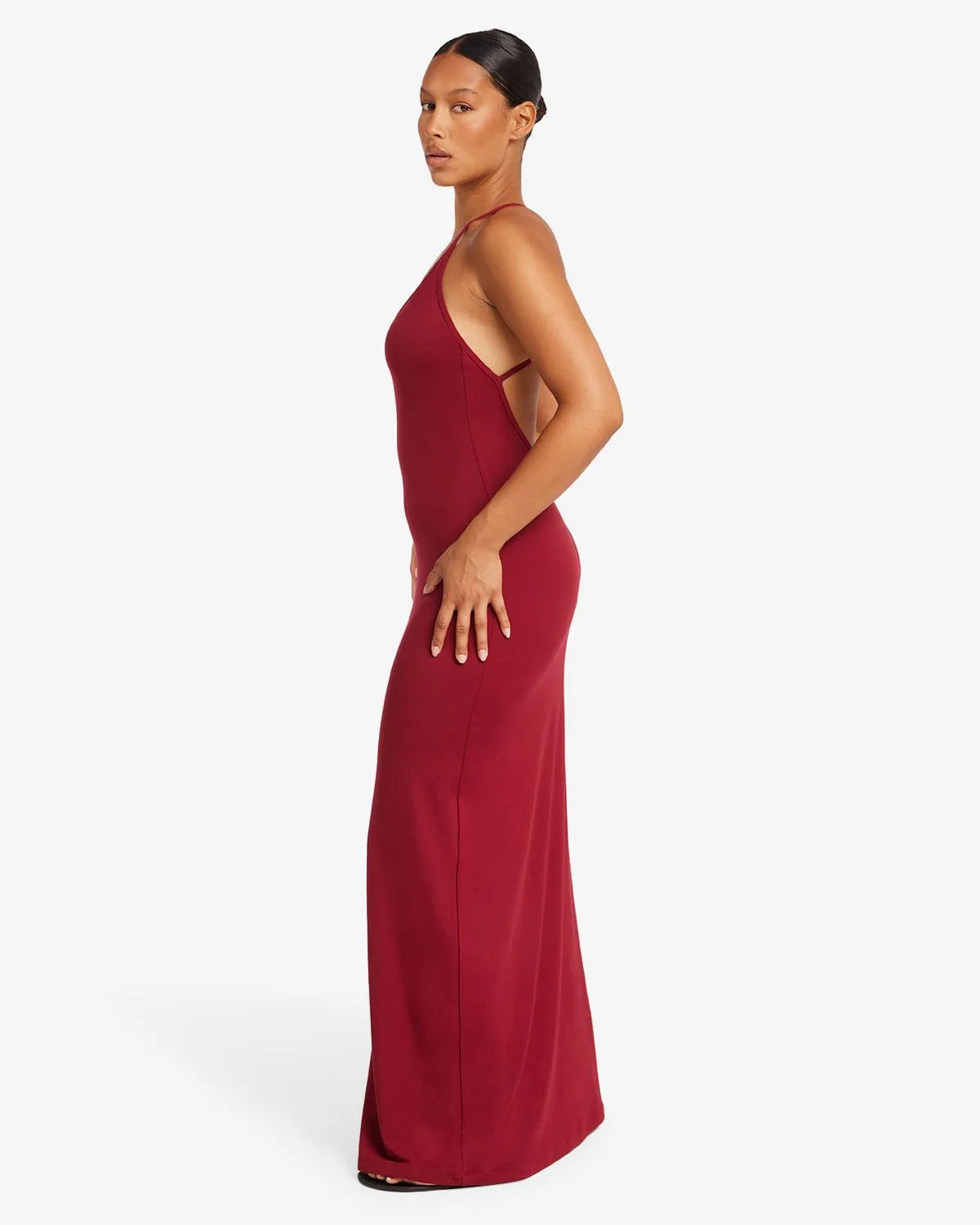 Scoop Neckline Maxi Dress | Cherry