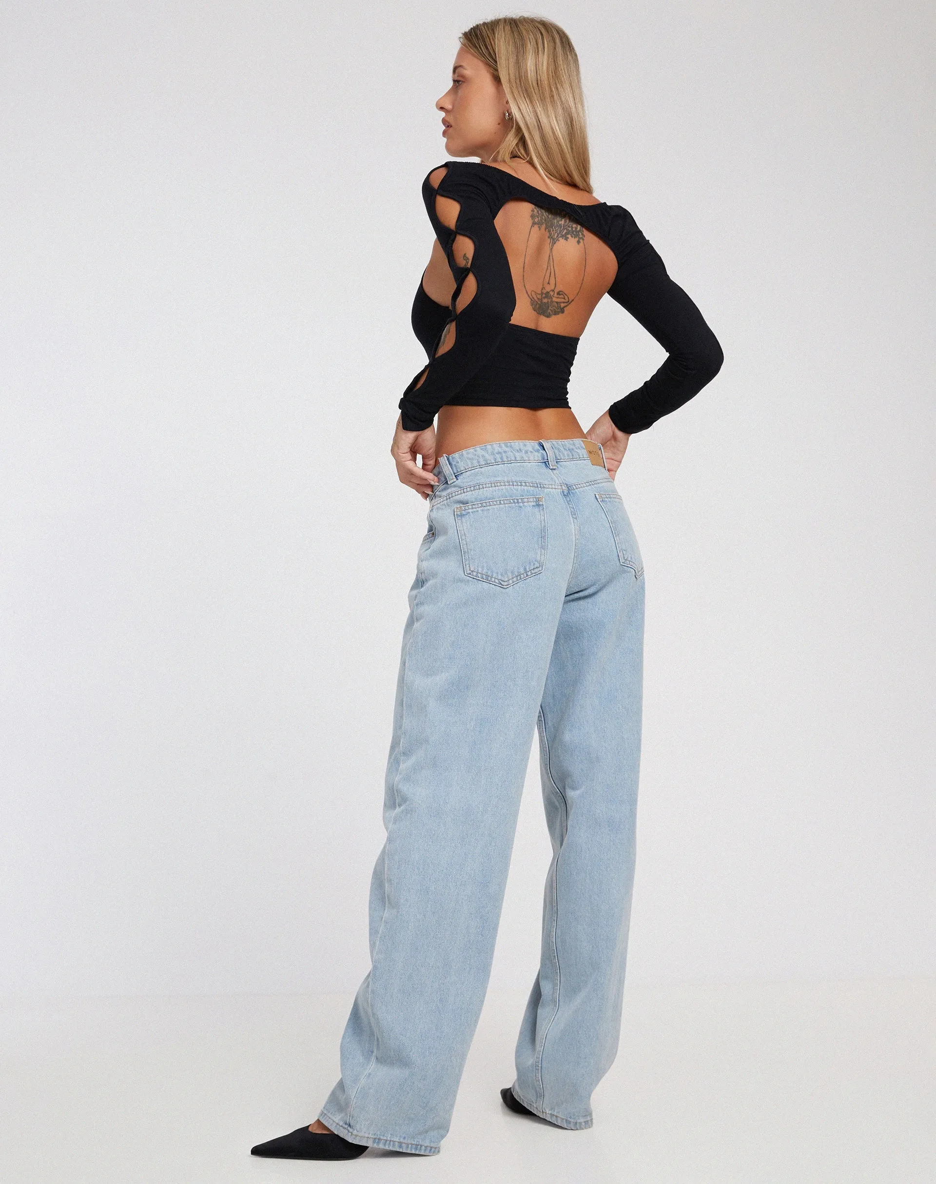Silas Crop Top in Black
