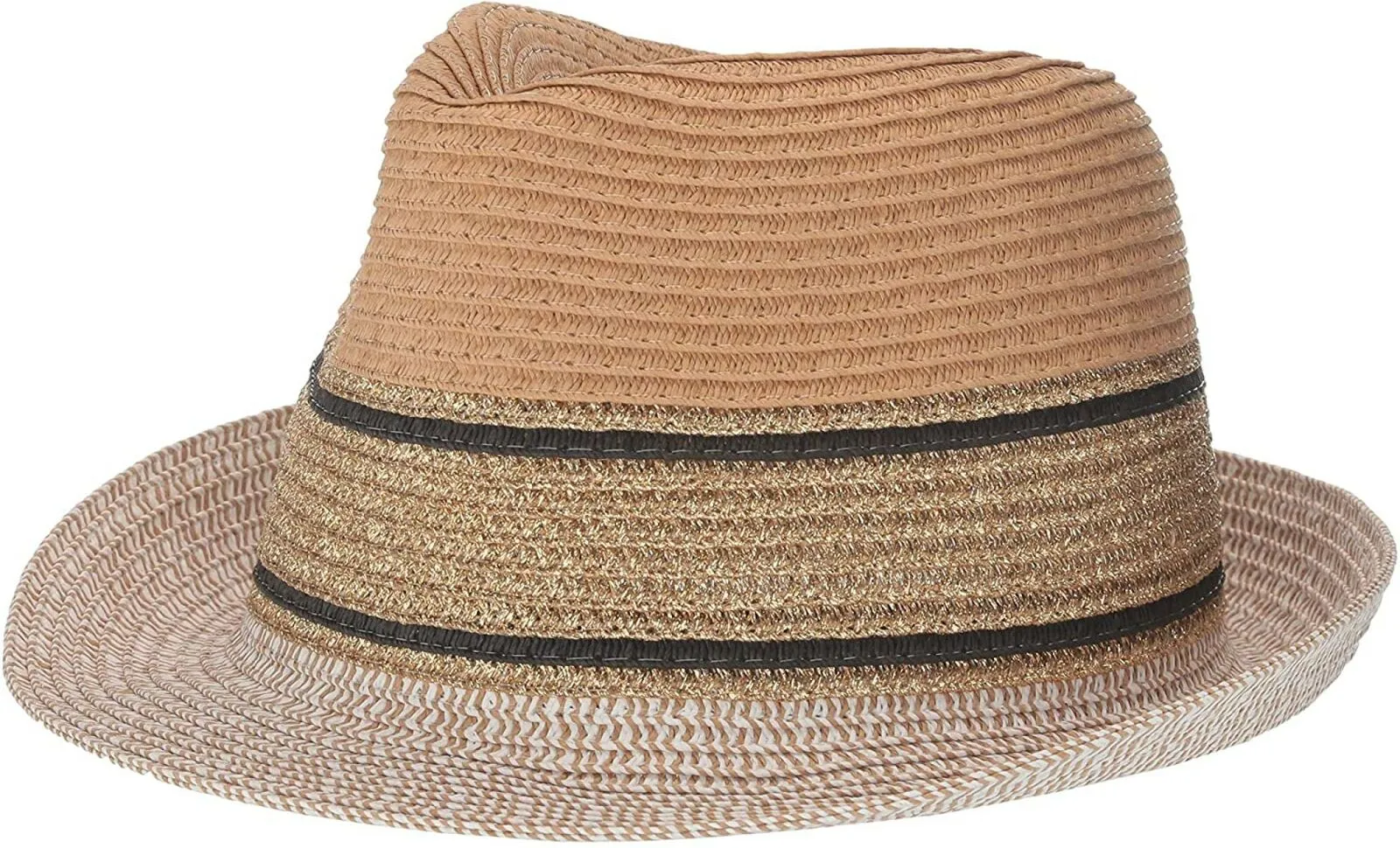 Steve Madden Women's Striped Band Fedora Hat