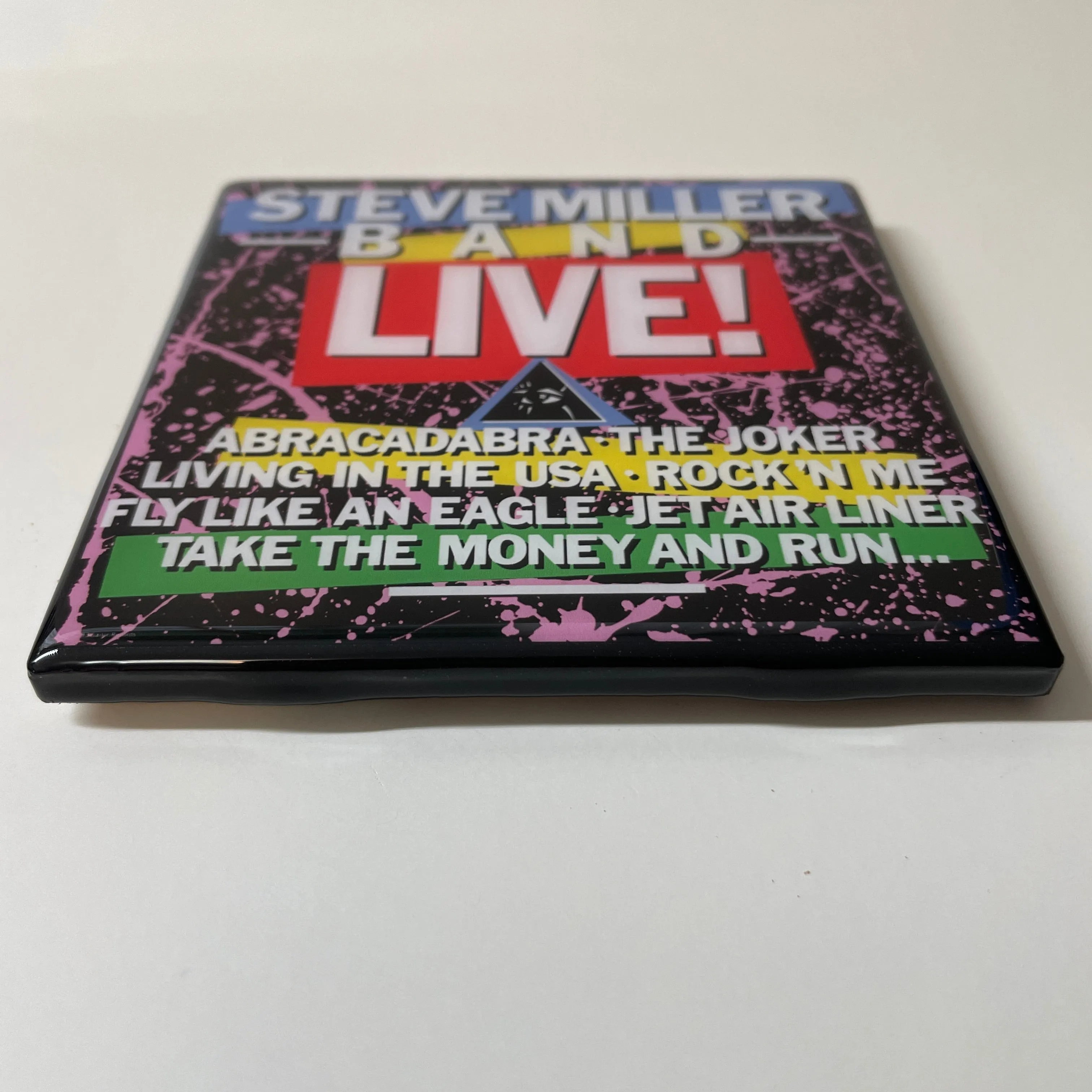STEVE MILLER BAND Live! Ceramic Tile Coaster Custom