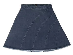 Stitch detail blue skirt by Crew Kids