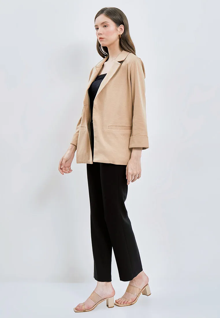 Straight Cut Long Sleeve Blazer