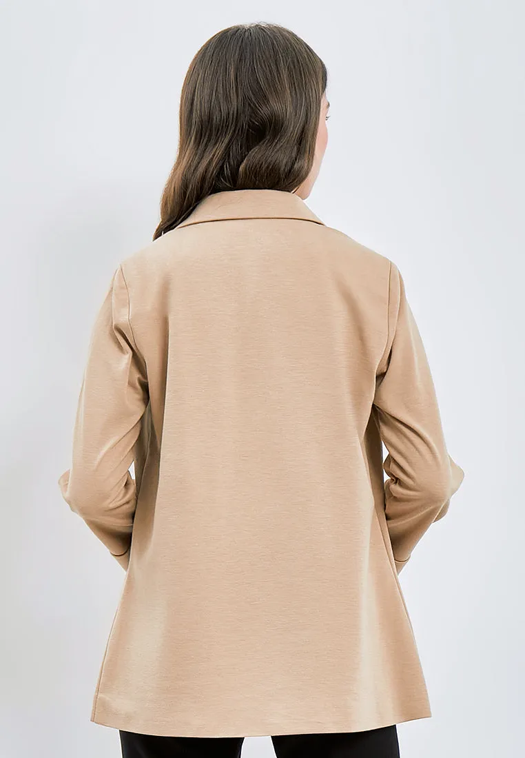 Straight Cut Long Sleeve Blazer