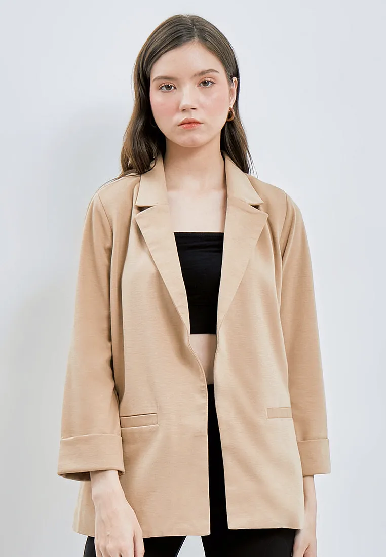 Straight Cut Long Sleeve Blazer