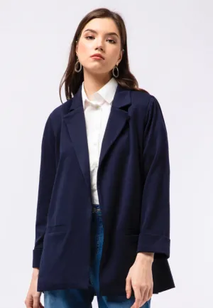 Straight Cut Long Sleeve Blazer