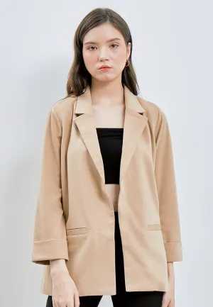 Straight Cut Long Sleeve Blazer