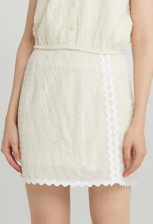 Sugarplum Scallop Mini Skirt