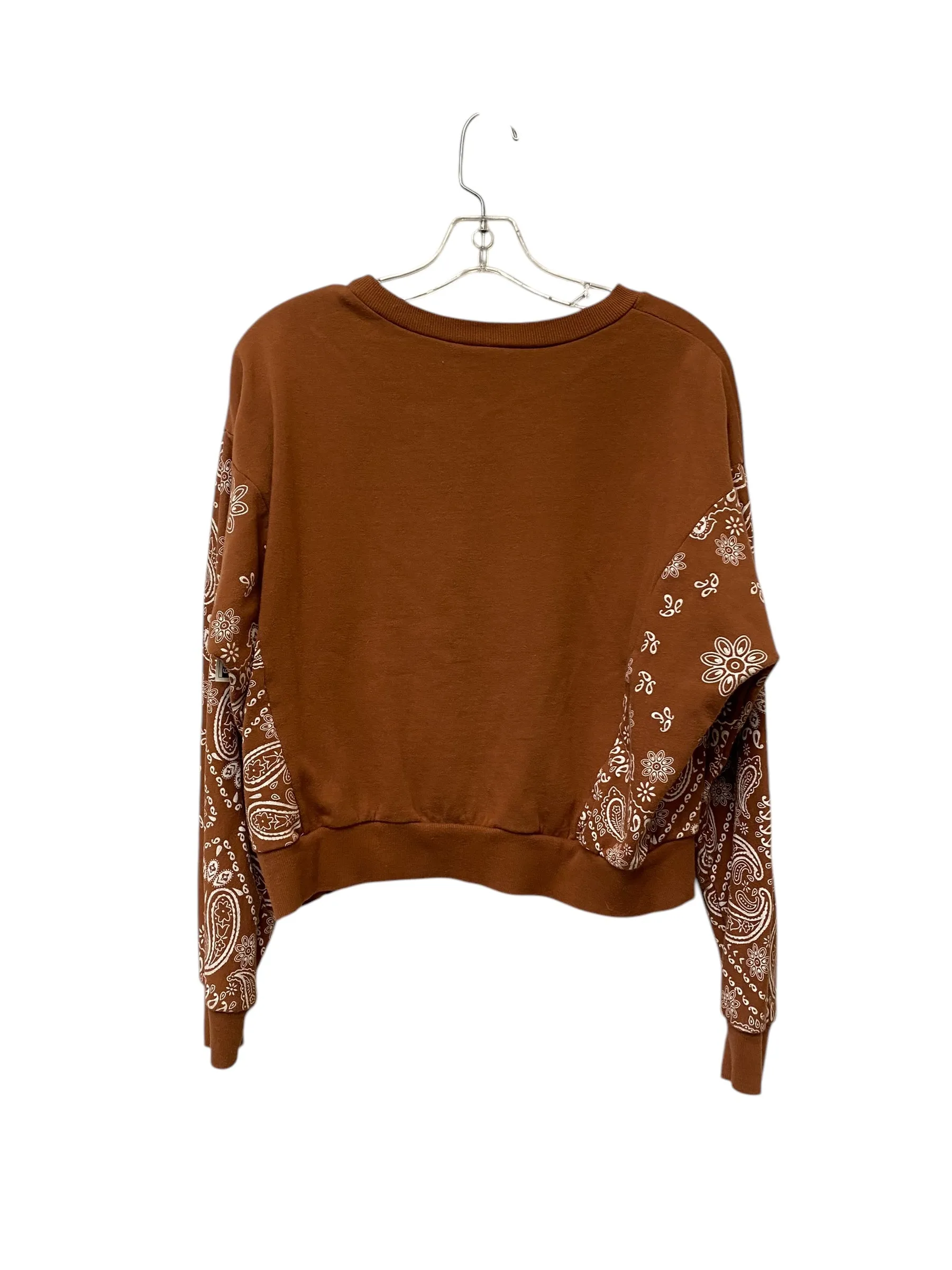 Sweatshirt Crewneck By Belle Du Jour In Brown, Size: L