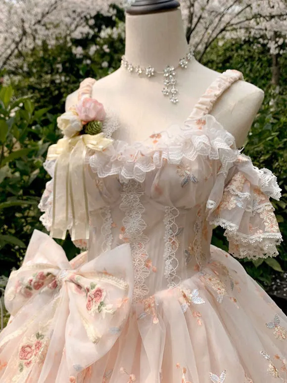 Sweet Lolita Dress Polyester Sleeveless Bride Dress