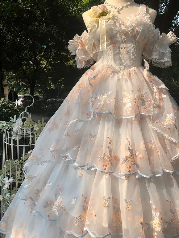 Sweet Lolita Dress Polyester Sleeveless Bride Dress