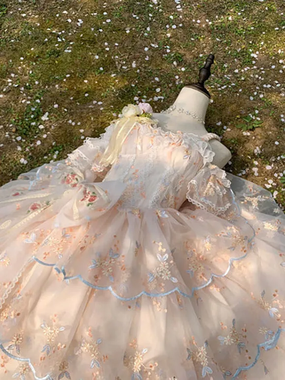 Sweet Lolita Dress Polyester Sleeveless Bride Dress