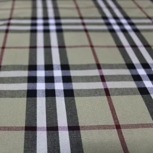 Tartan Check Beige Fabric