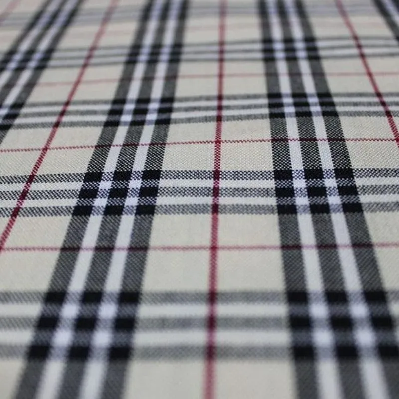 Tartan Check Cream Fabric
