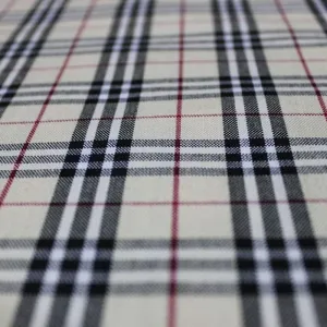 Tartan Check Cream Fabric