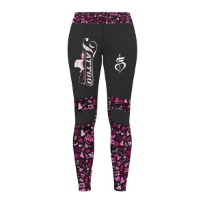 Tattoo Lover Legging Tatoo Tools Pattern Legging Black Pink