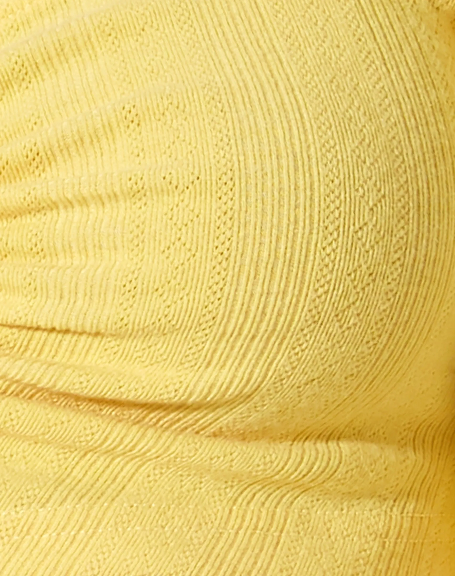 Terrine Long Sleeve Top in Pointelle Lemon Diamond Shape