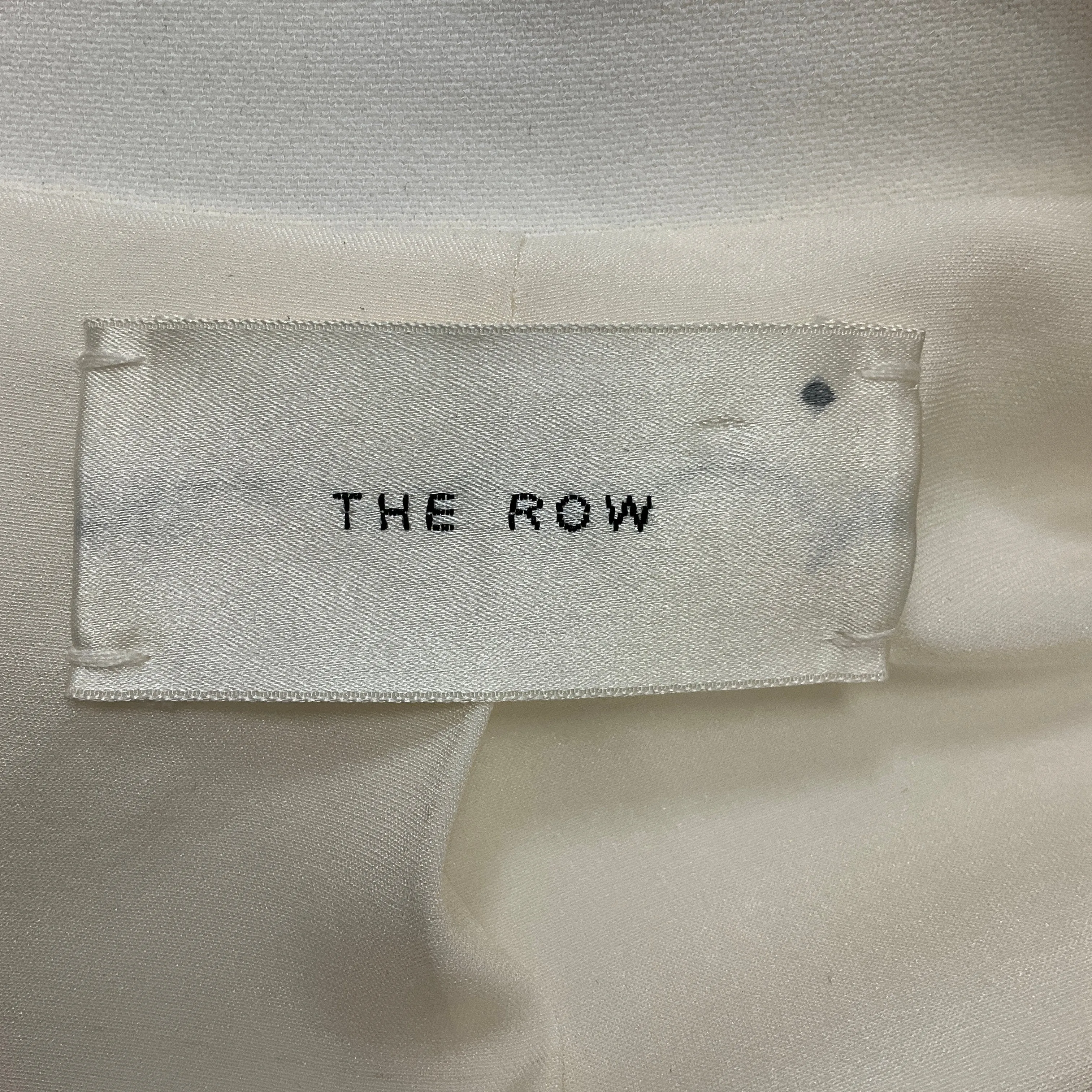 The Row Ecru Long Crepe Blazer