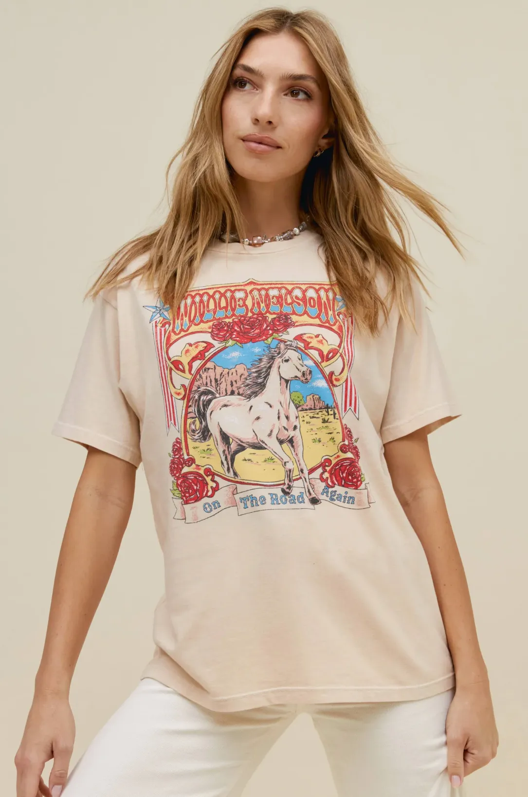 The Willie Nelson On The Road Again Tee by Daydreamer