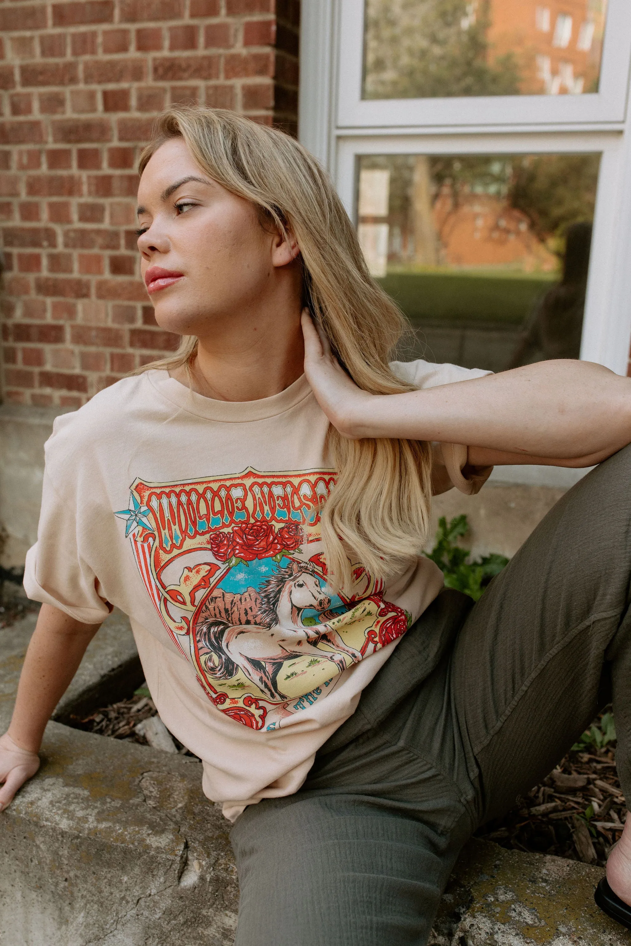 The Willie Nelson On The Road Again Tee by Daydreamer