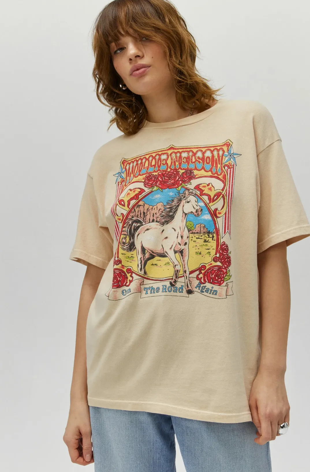 The Willie Nelson On The Road Again Tee by Daydreamer