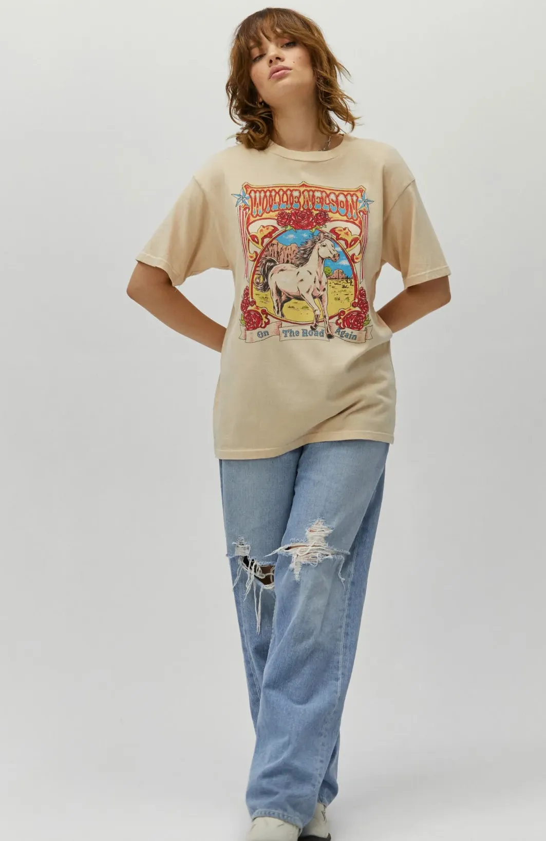 The Willie Nelson On The Road Again Tee by Daydreamer