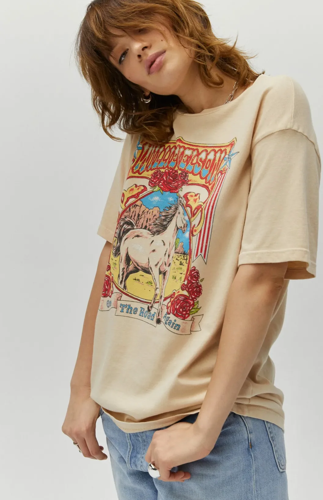 The Willie Nelson On The Road Again Tee by Daydreamer