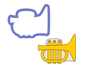 Trumpet Cookie Cutter