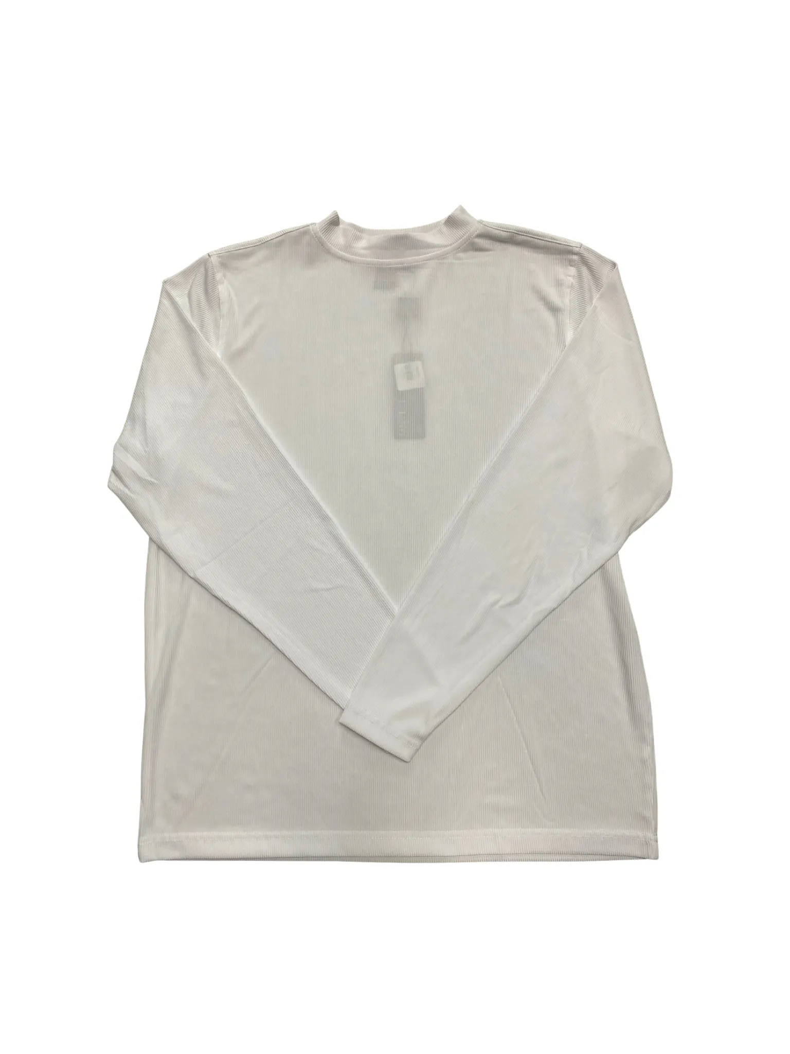 Tulliano Long Sleeve Ribbed Mock Neck - White