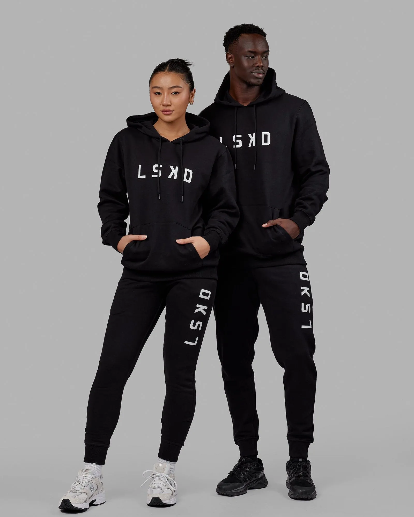 Unisex Structure Track Pants - Black-White