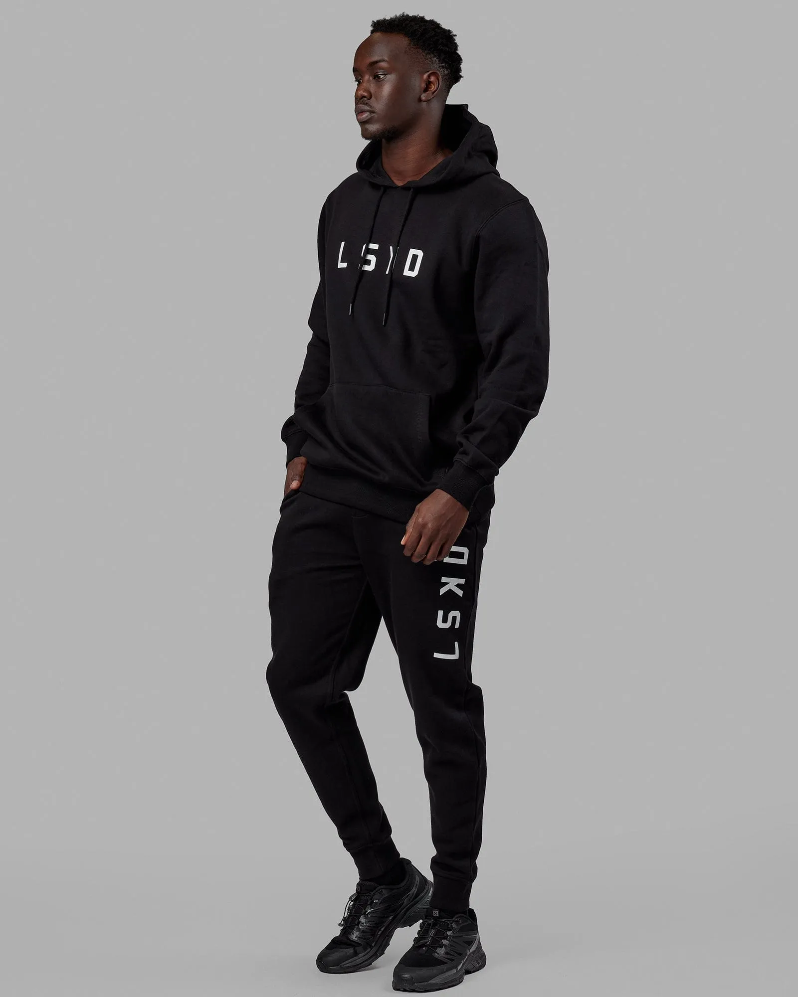 Unisex Structure Track Pants - Black-White
