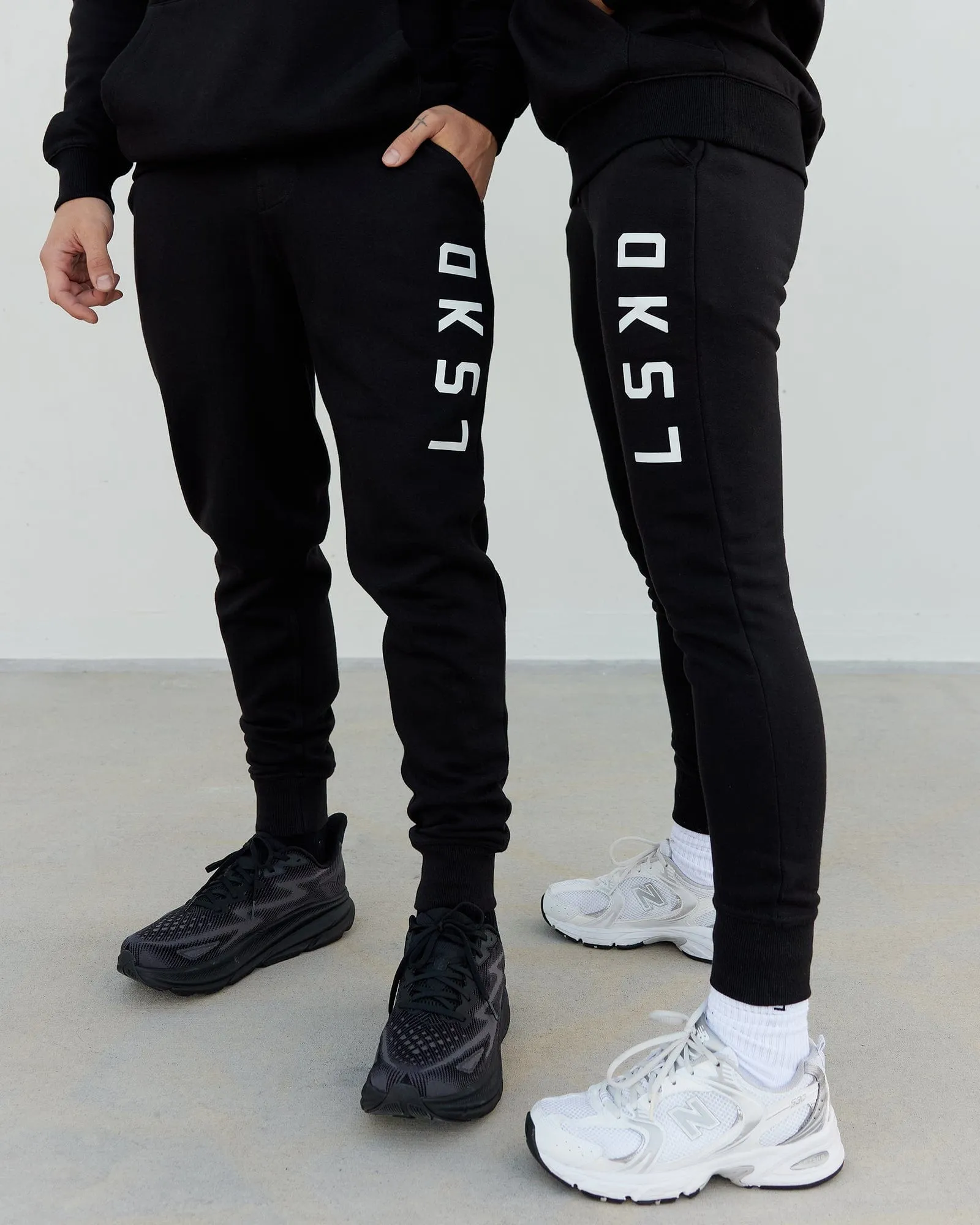 Unisex Structure Track Pants - Black-White