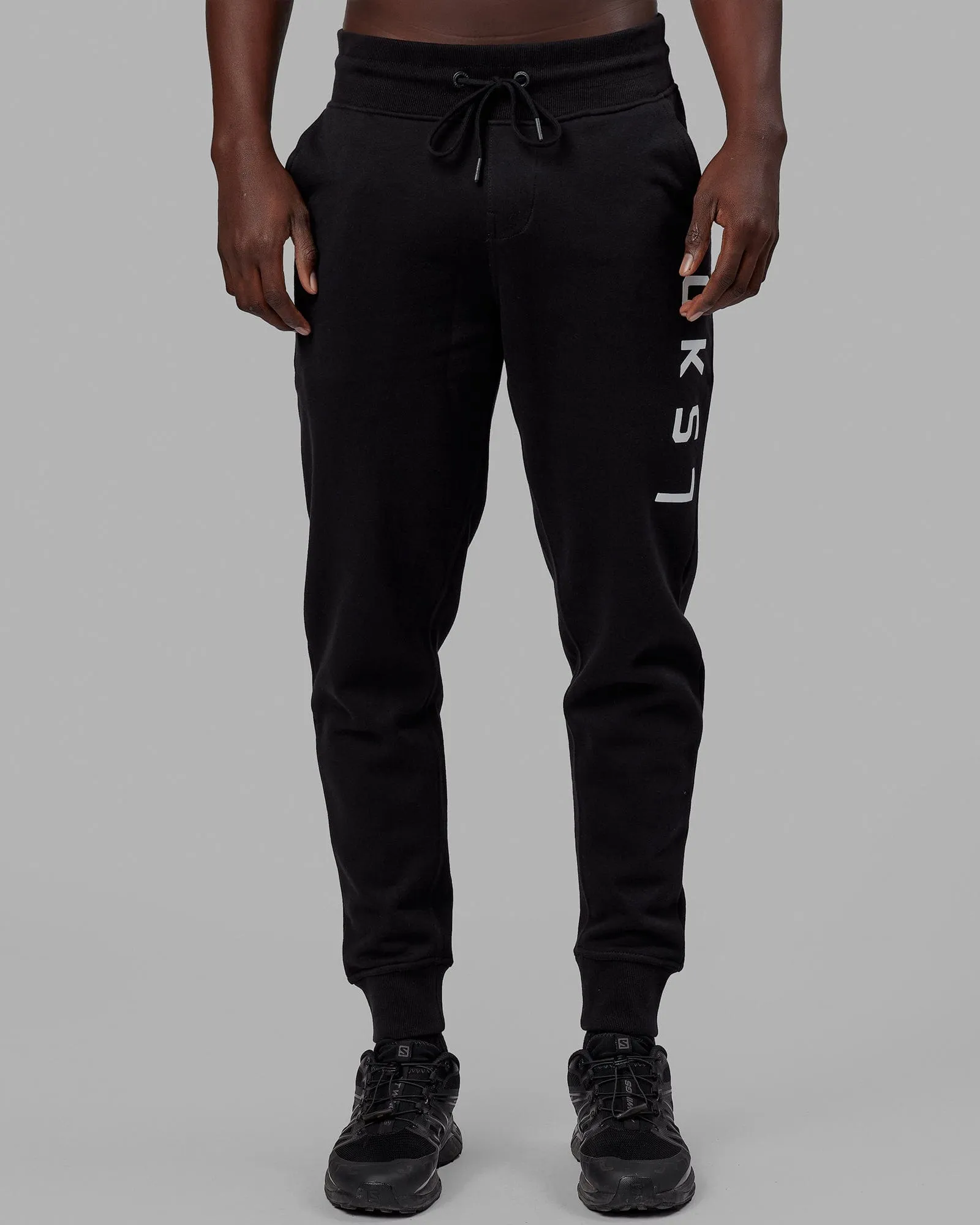 Unisex Structure Track Pants - Black-White