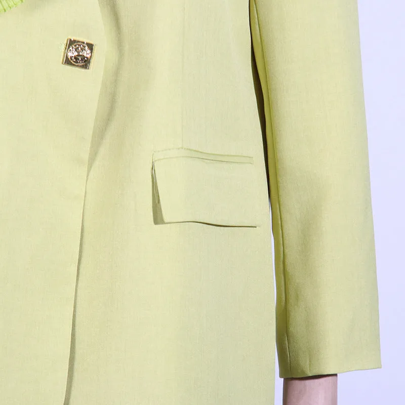 V-neck Three-Dimensional Floral Stitching Design Blazer