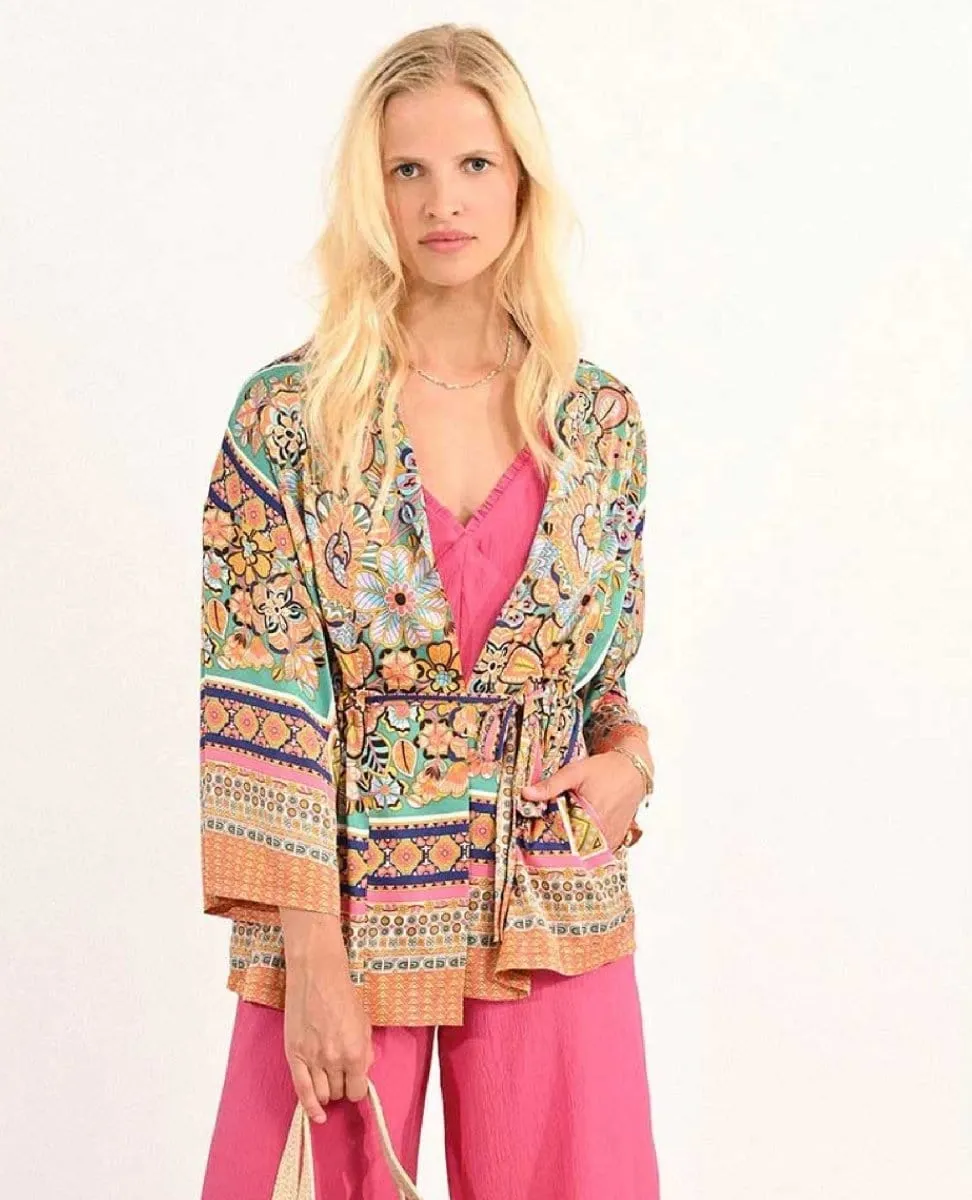 Vacay Tie Bright Kimono