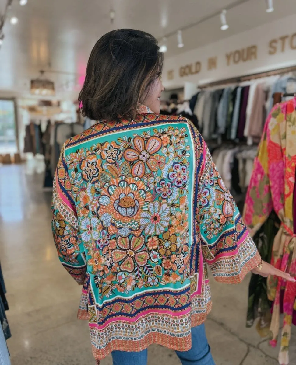 Vacay Tie Bright Kimono