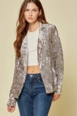 Velvet Embroidered Blazer
