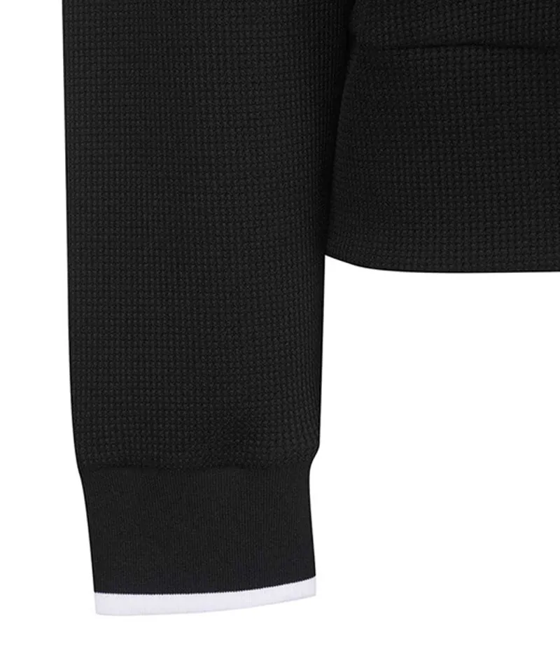 Vice Golf Atelier Women's Textured Collared Long Sleeve T-Shirt - Black