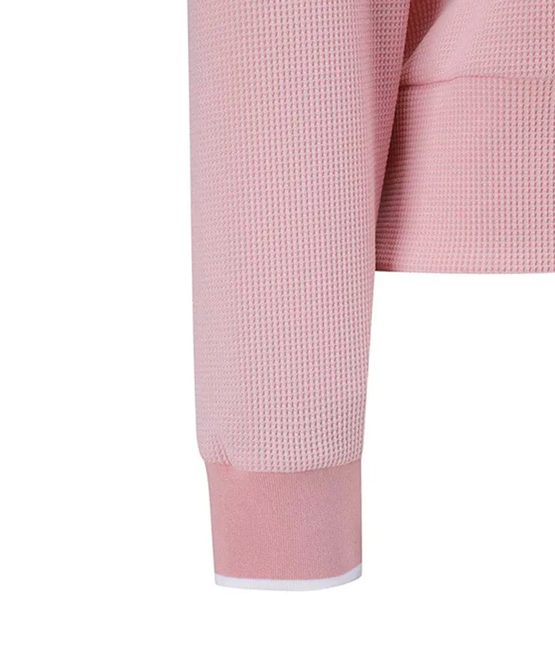 Vice Golf Atelier Women's Textured Collared Long Sleeve T-Shirt - Pink