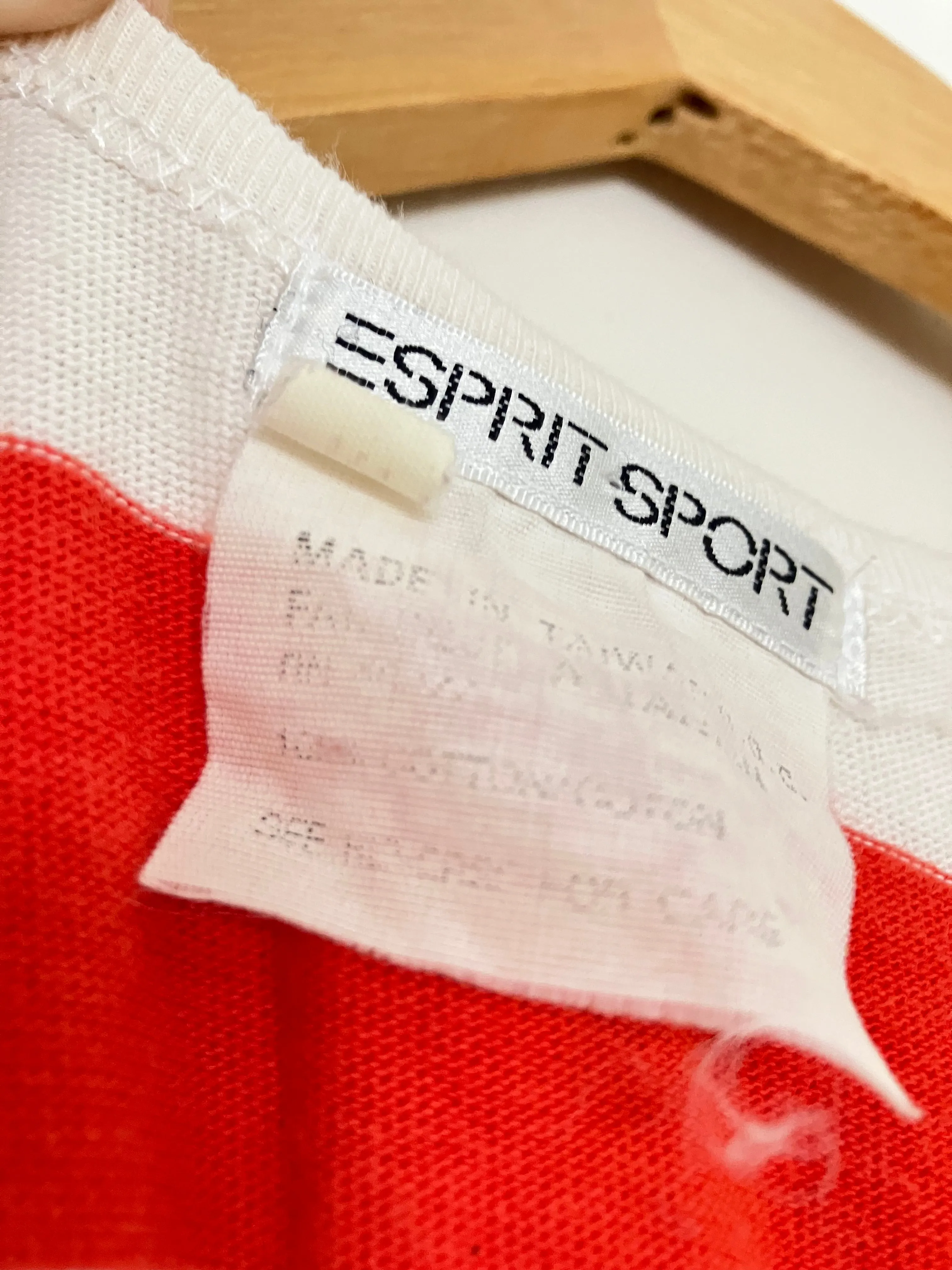 Vintage Esprit Red and White Striped Cotton Dress