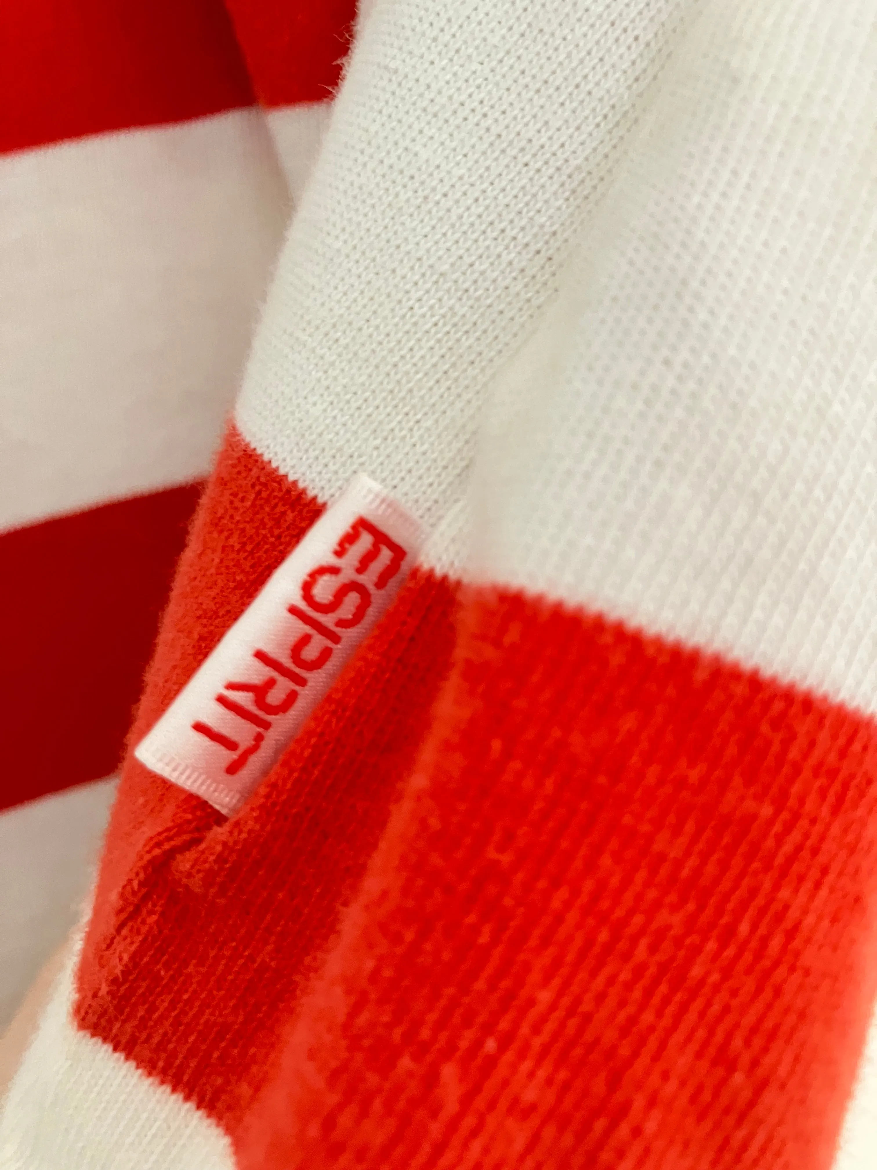 Vintage Esprit Red and White Striped Cotton Dress