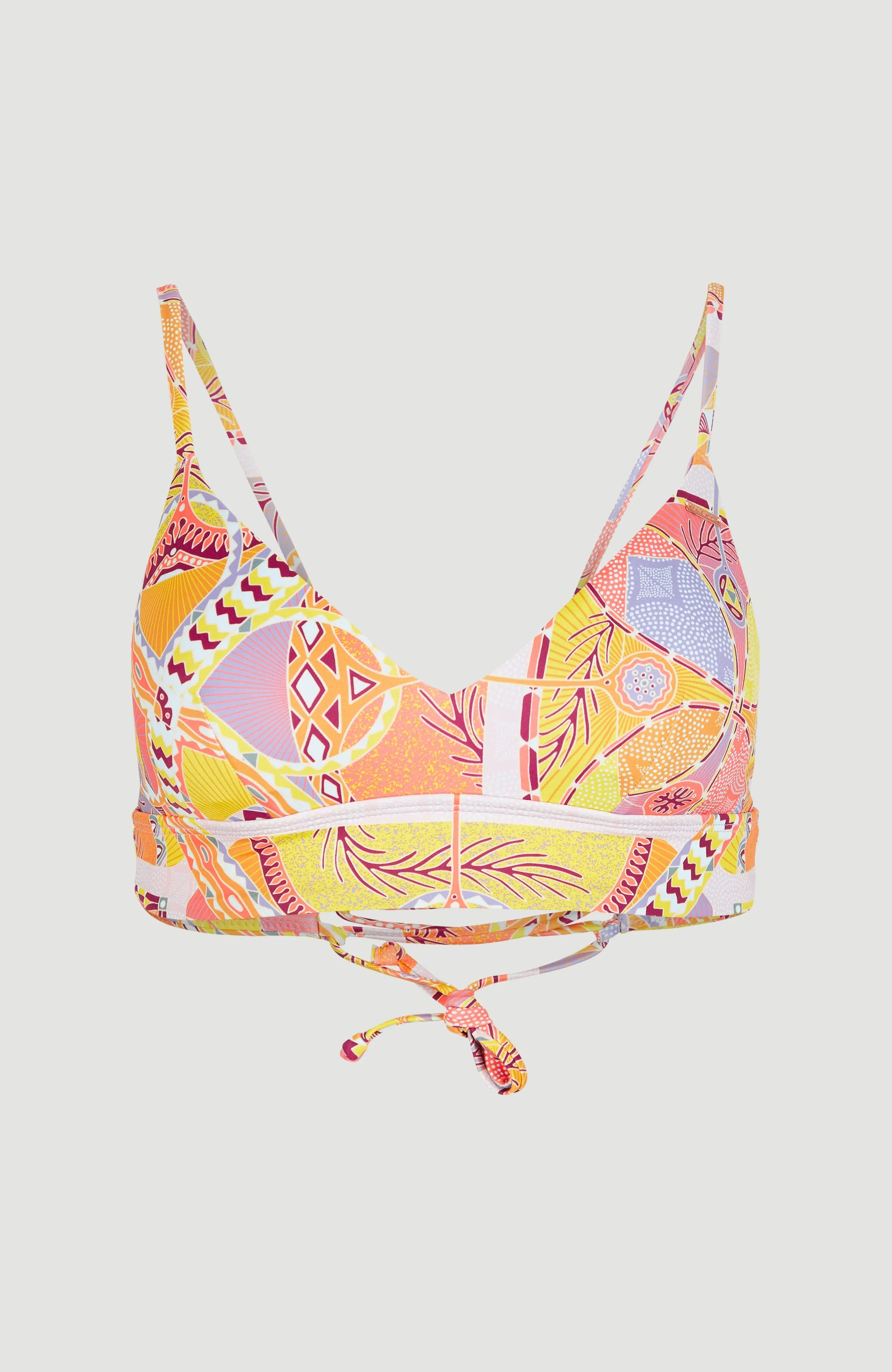 Wave Bikini Oberteil | Yellow Scarf Print