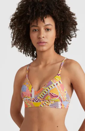 Wave Bikini Oberteil | Yellow Scarf Print