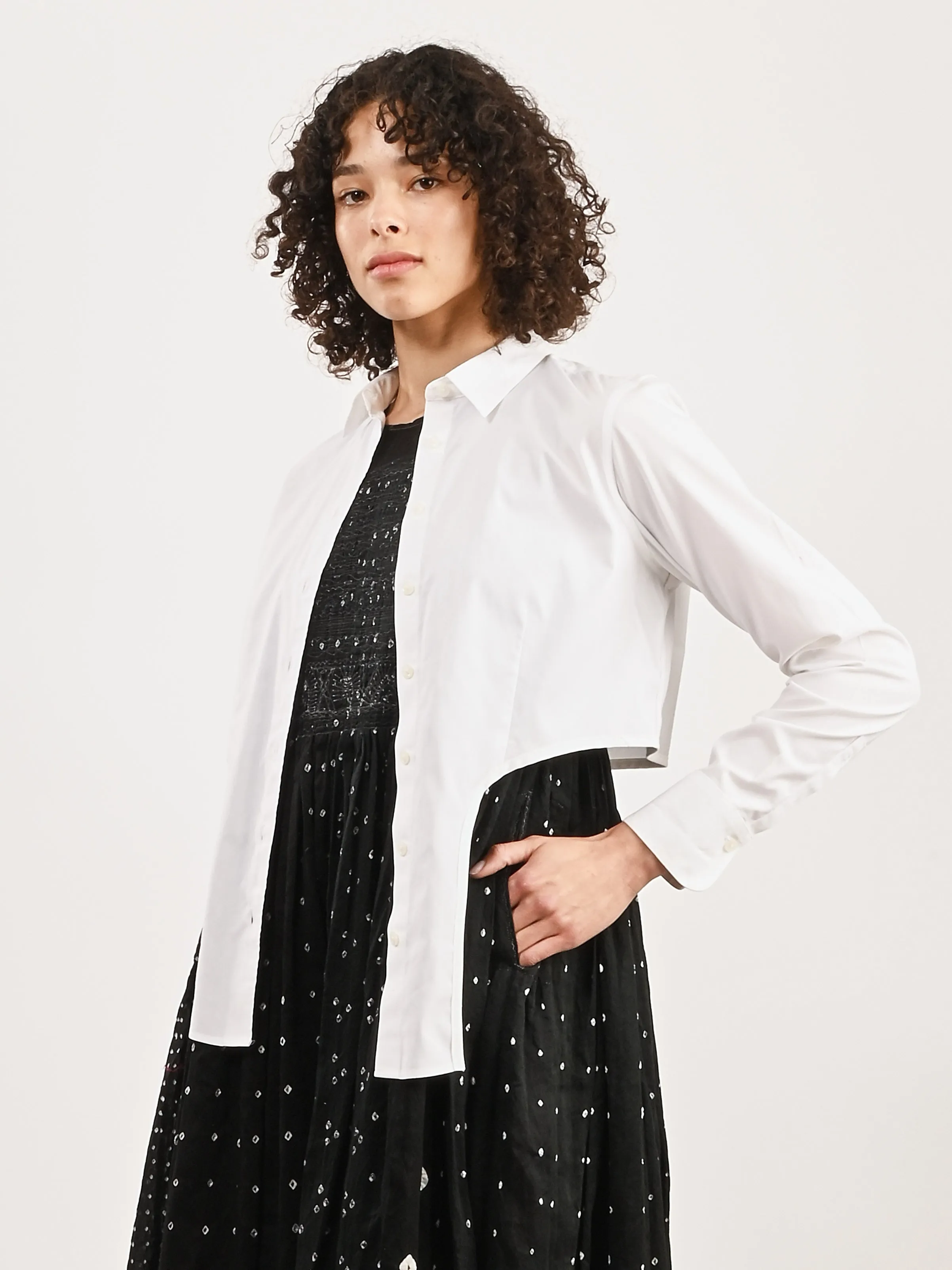 White Arch Button-Up