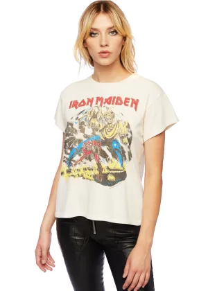 White Iron Maiden Number of The Beast Tour Band Shirt by Daydreamer LA